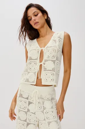 RAILS X LSPACE PAZ TOP - WHITE SEA SHELL CROCHET Rails