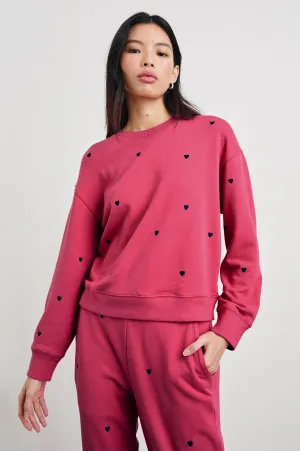 RAMONA SWEATSHIRT - PINK MIDNIGHT HEARTS Rails