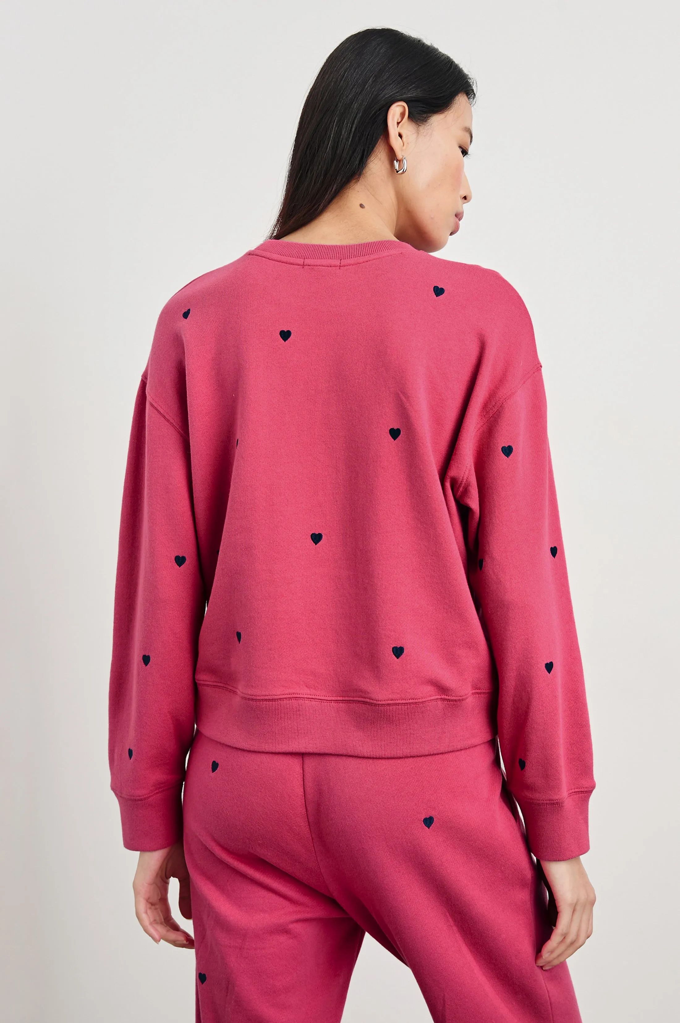 RAMONA SWEATSHIRT - PINK MIDNIGHT HEARTS Rails