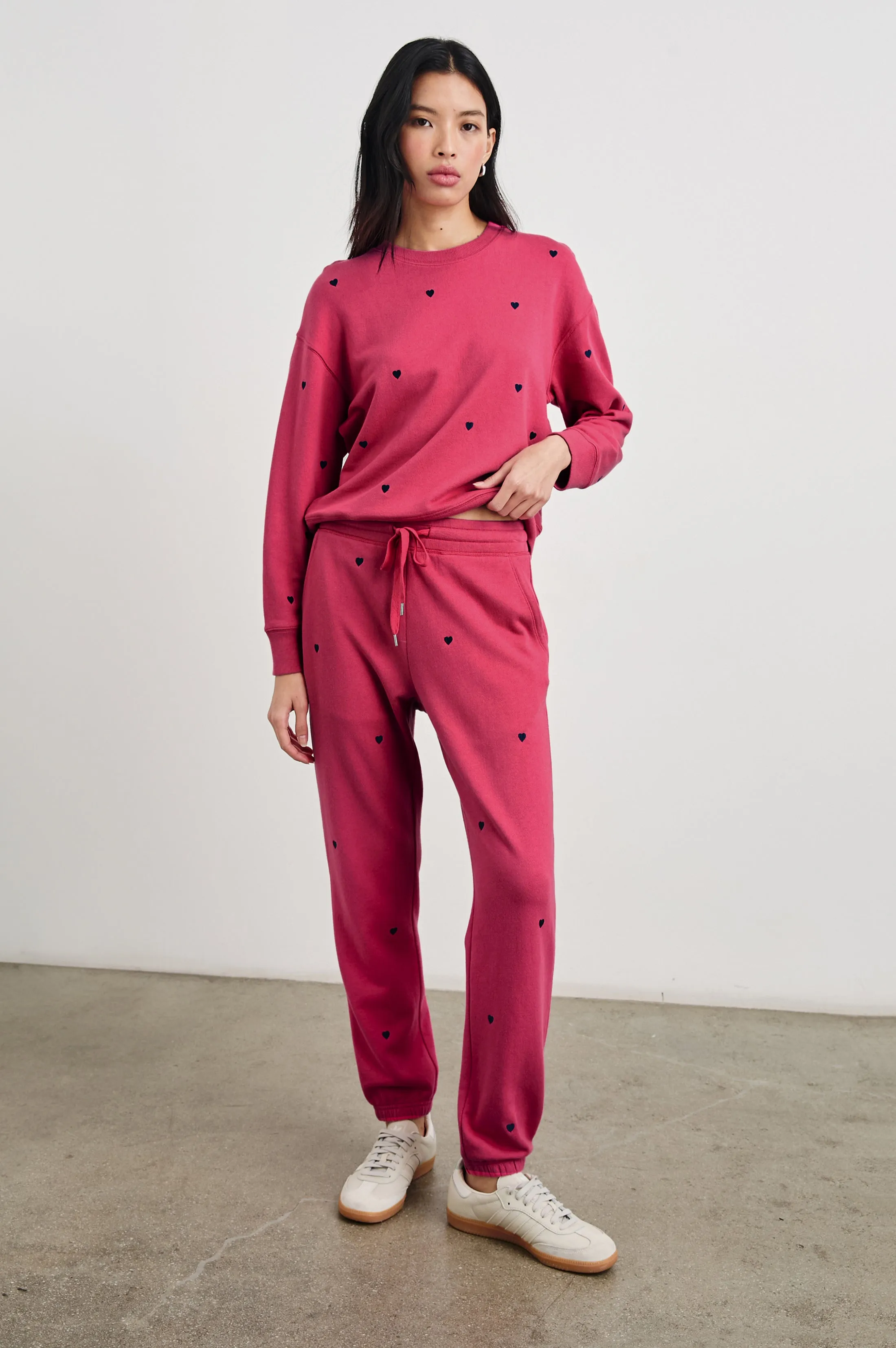 RAMONA SWEATSHIRT - PINK MIDNIGHT HEARTS Rails