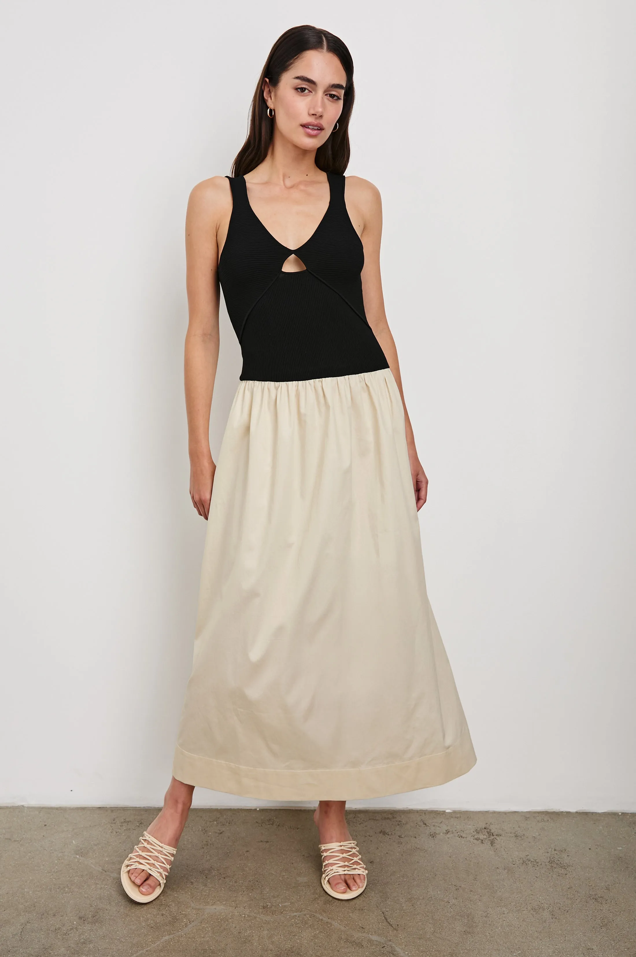 RAQUEL DRESS - BLACK IVORY Rails