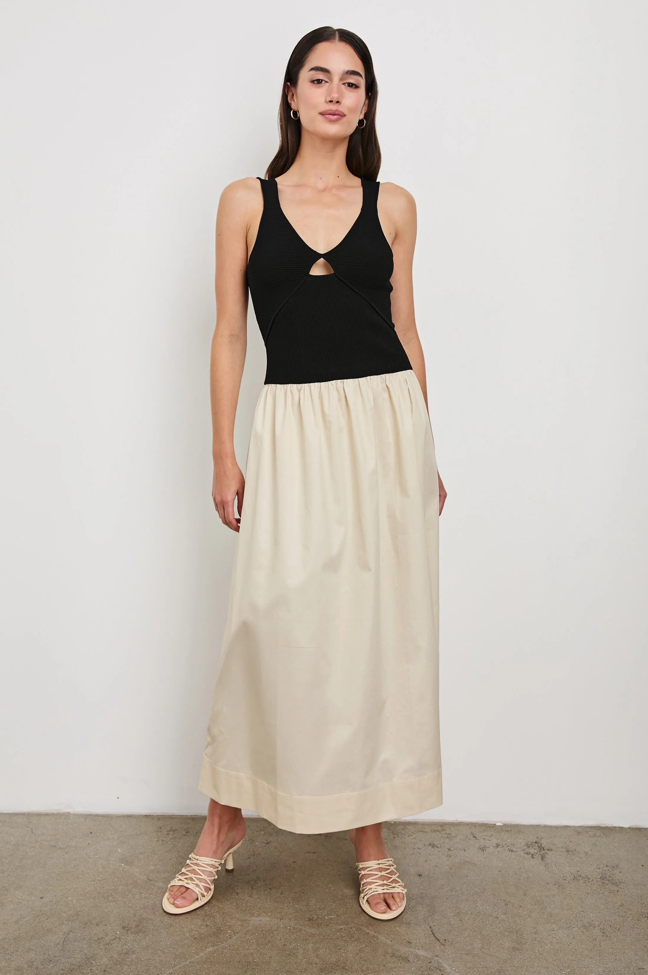 RAQUEL DRESS - BLACK IVORY Rails
