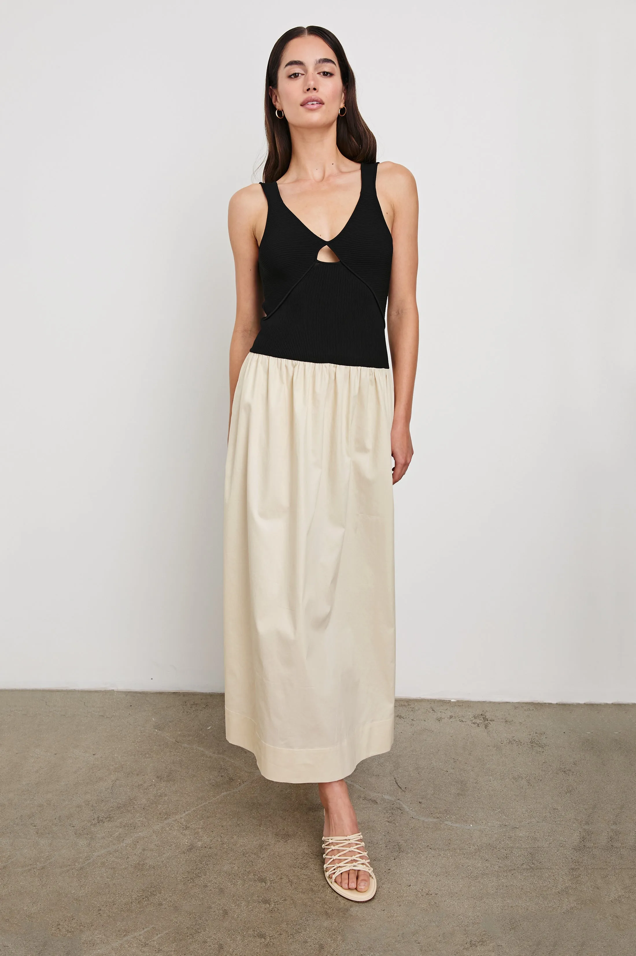 RAQUEL DRESS - BLACK IVORY Rails