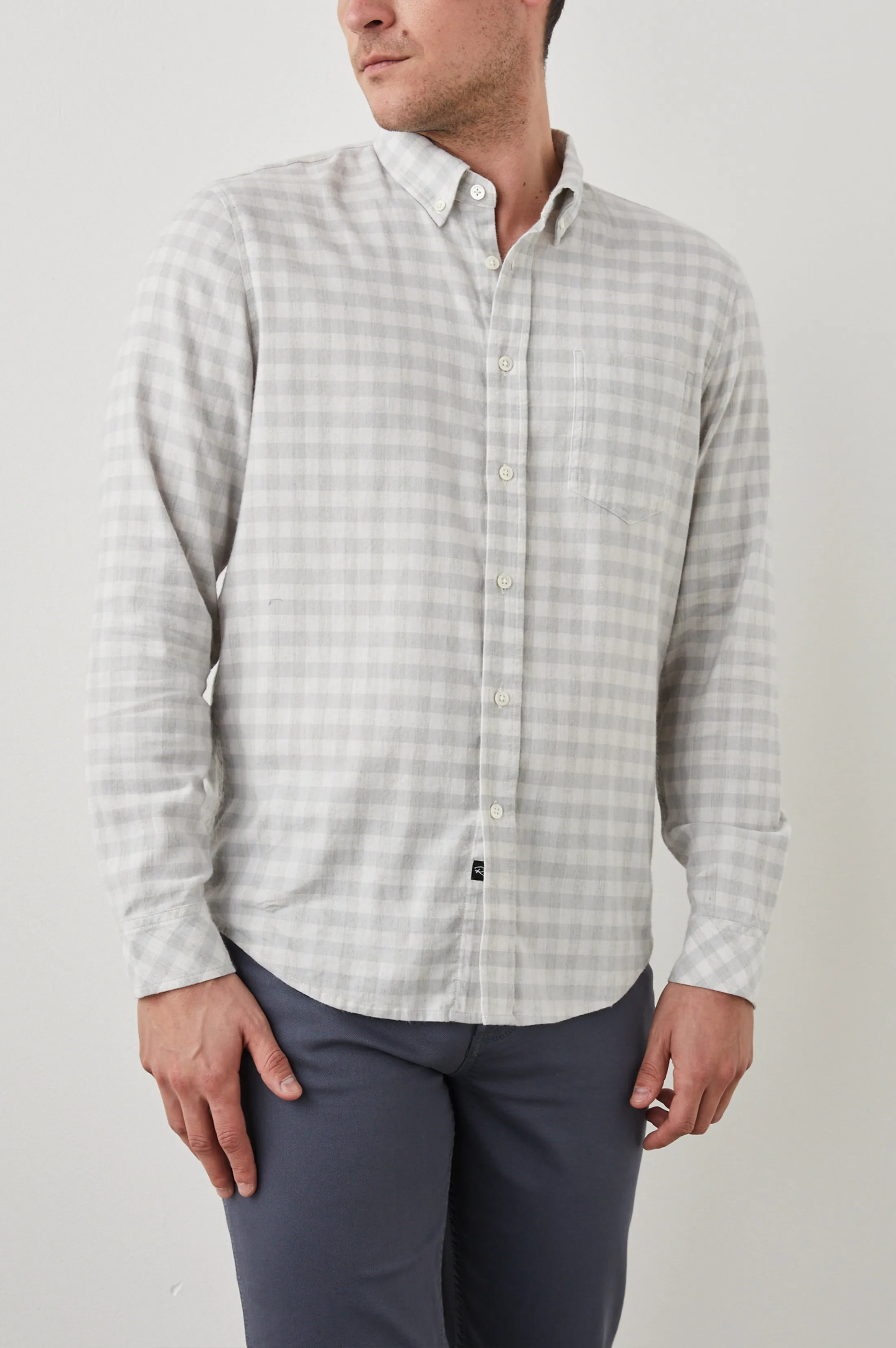 REID SHIRT - ALLOY WHITE MELANGE Rails