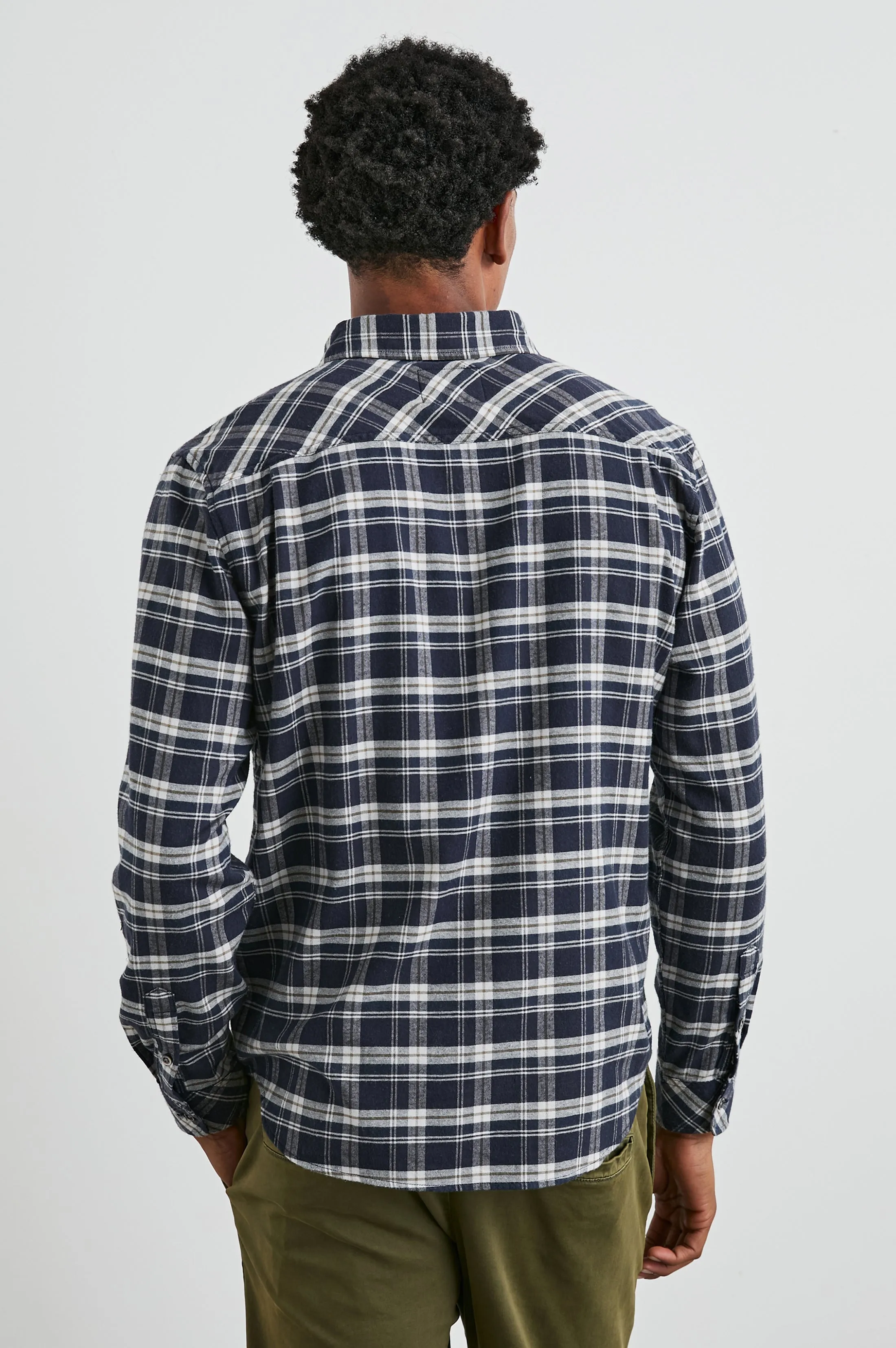 REID SHIRT - NAVY LENTIL CREAM Rails
