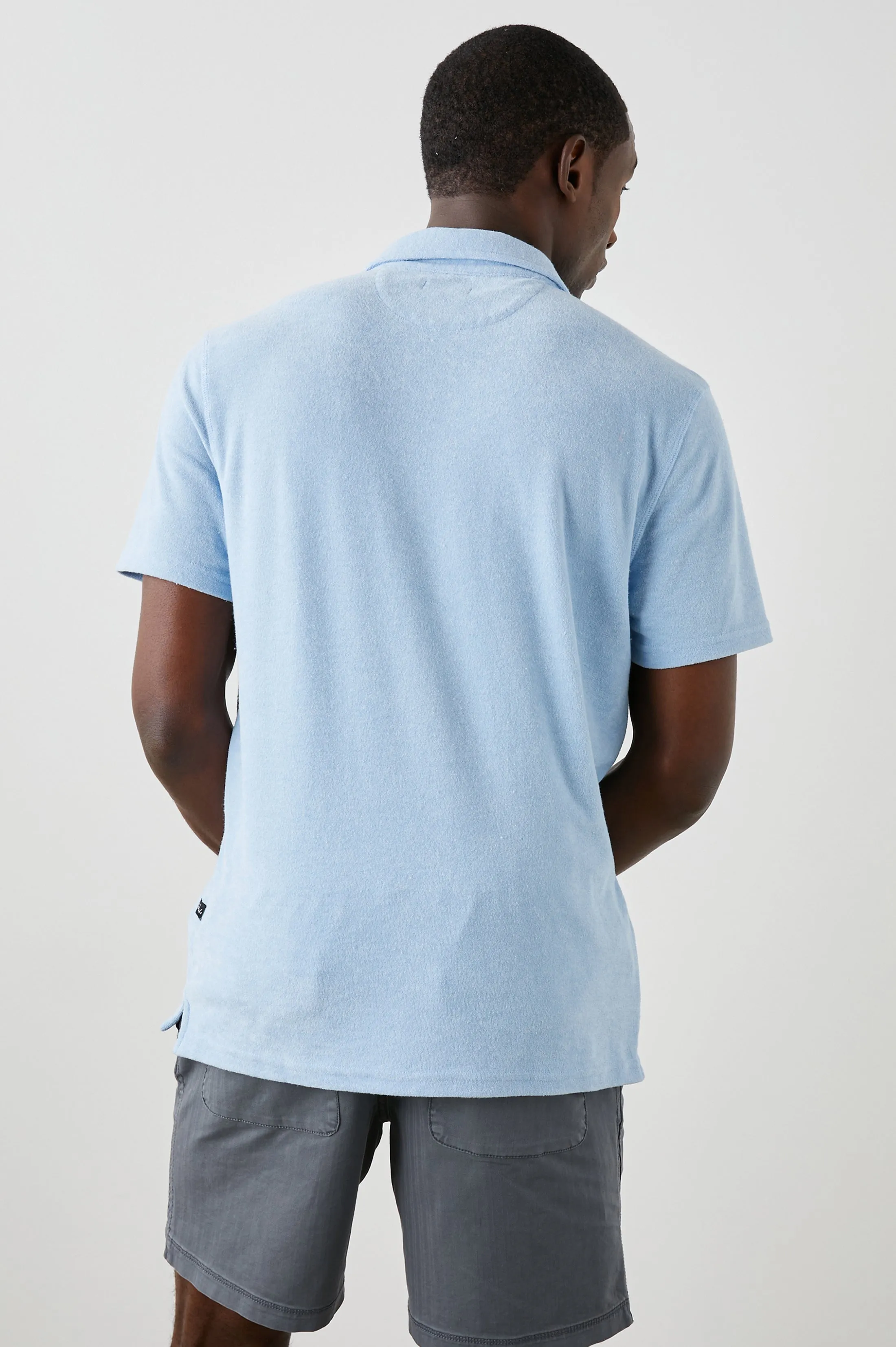 RHEN POLO SHIRT - TERRY CHAMBRAY BLUE Rails