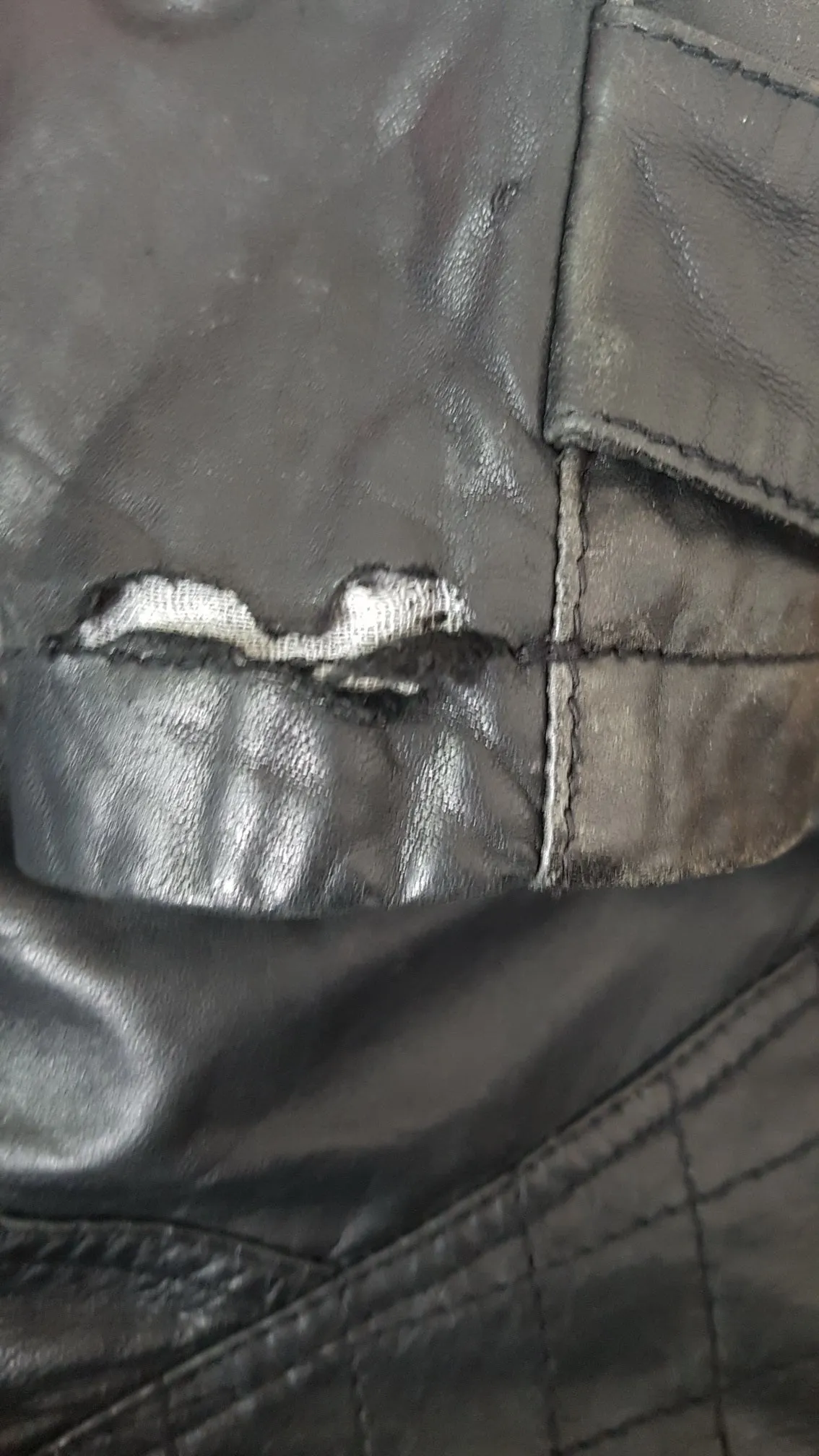 River Island Womens 10 S Jacket Black Leather Full Zipper Belted Biker Top