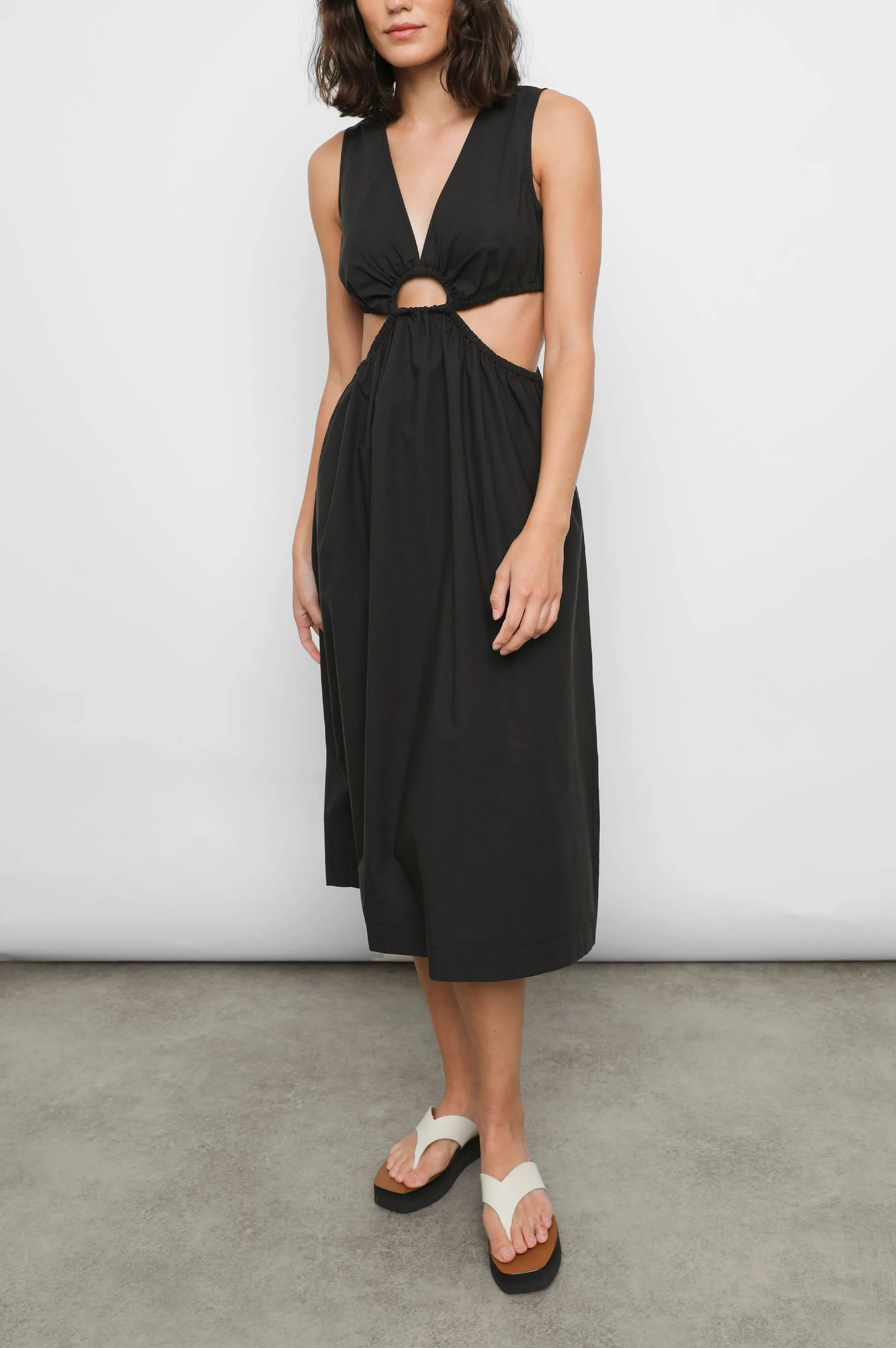 RIZO DRESS - BLACK Rails