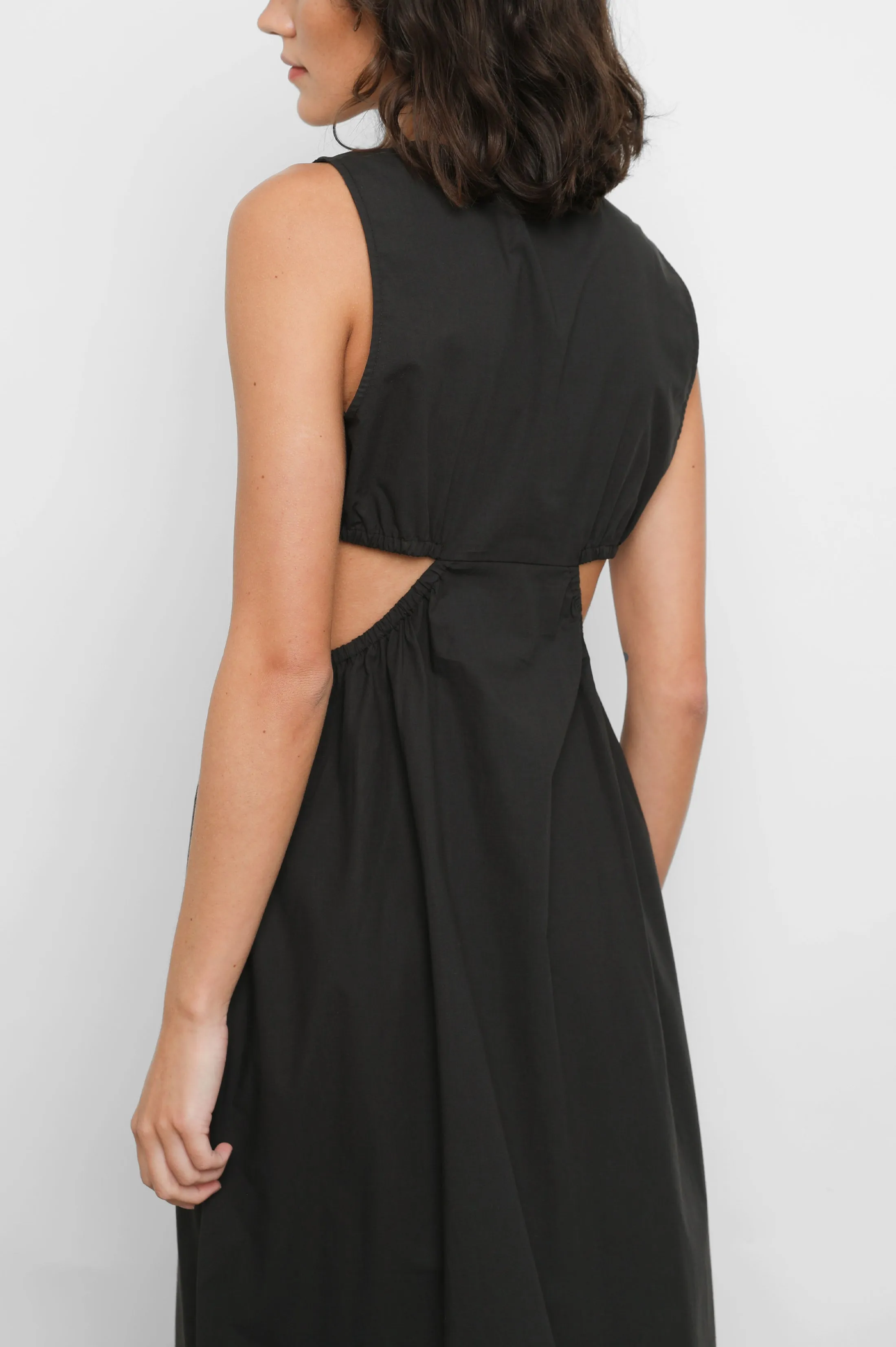 RIZO DRESS - BLACK Rails