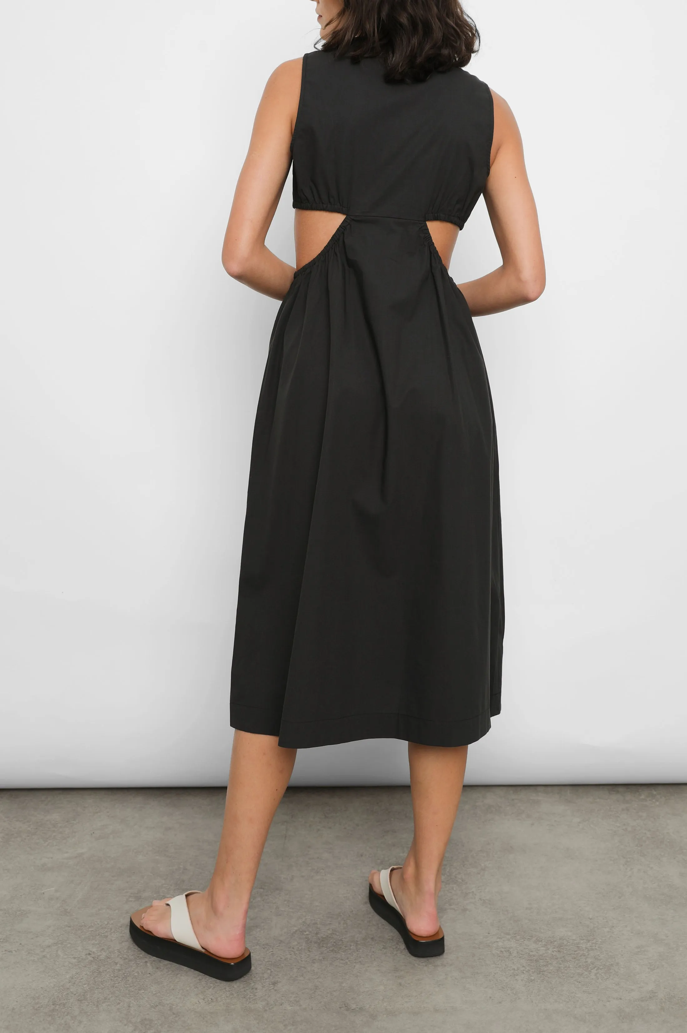 RIZO DRESS - BLACK Rails