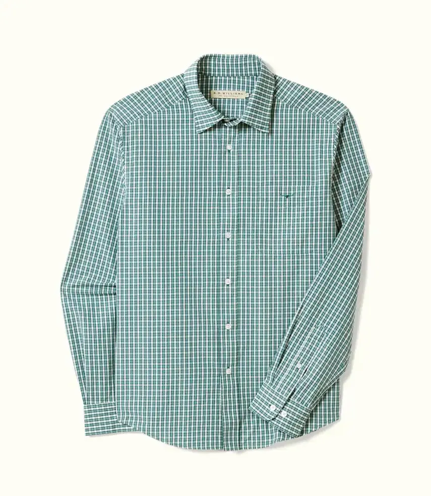 R.M.Williams - Classic Shirt - Check - Green, Blue & White