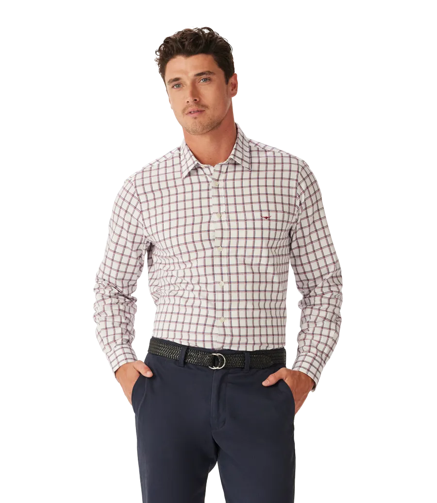 R.M.Williams - Classic Twill Check Shirt - White/Red/Navy