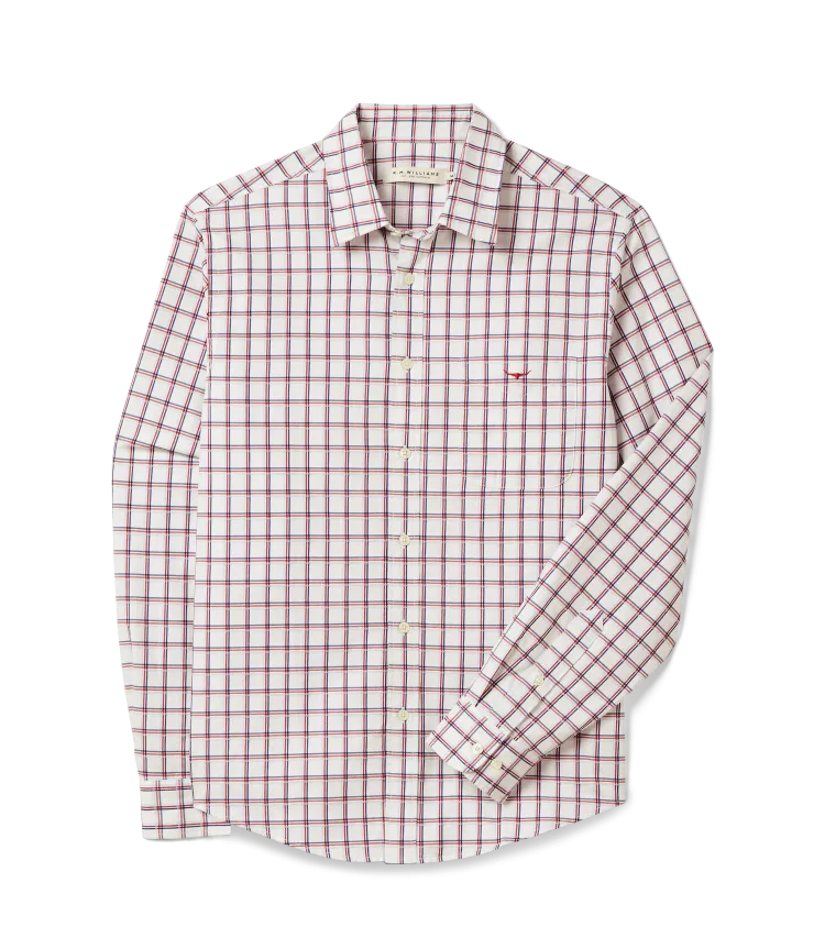 R.M.Williams - Classic Twill Check Shirt - White/Red/Navy