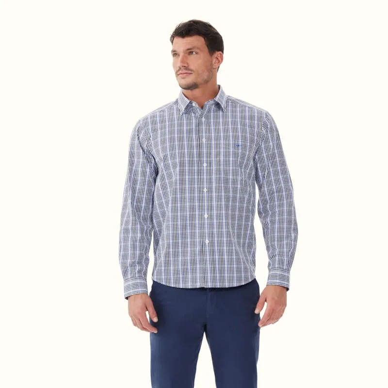 R.M.Williams - Collins Shirt - Check - Navy, Blue & White
