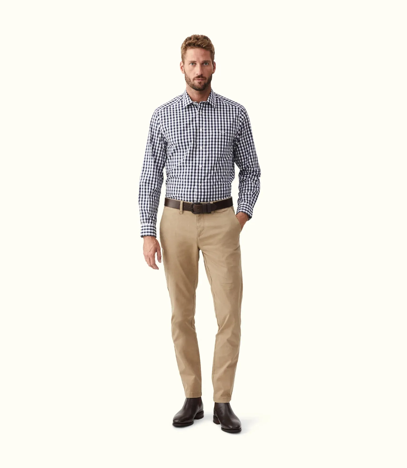 R.M.Williams - Collins Shirt - Check - Navy/White