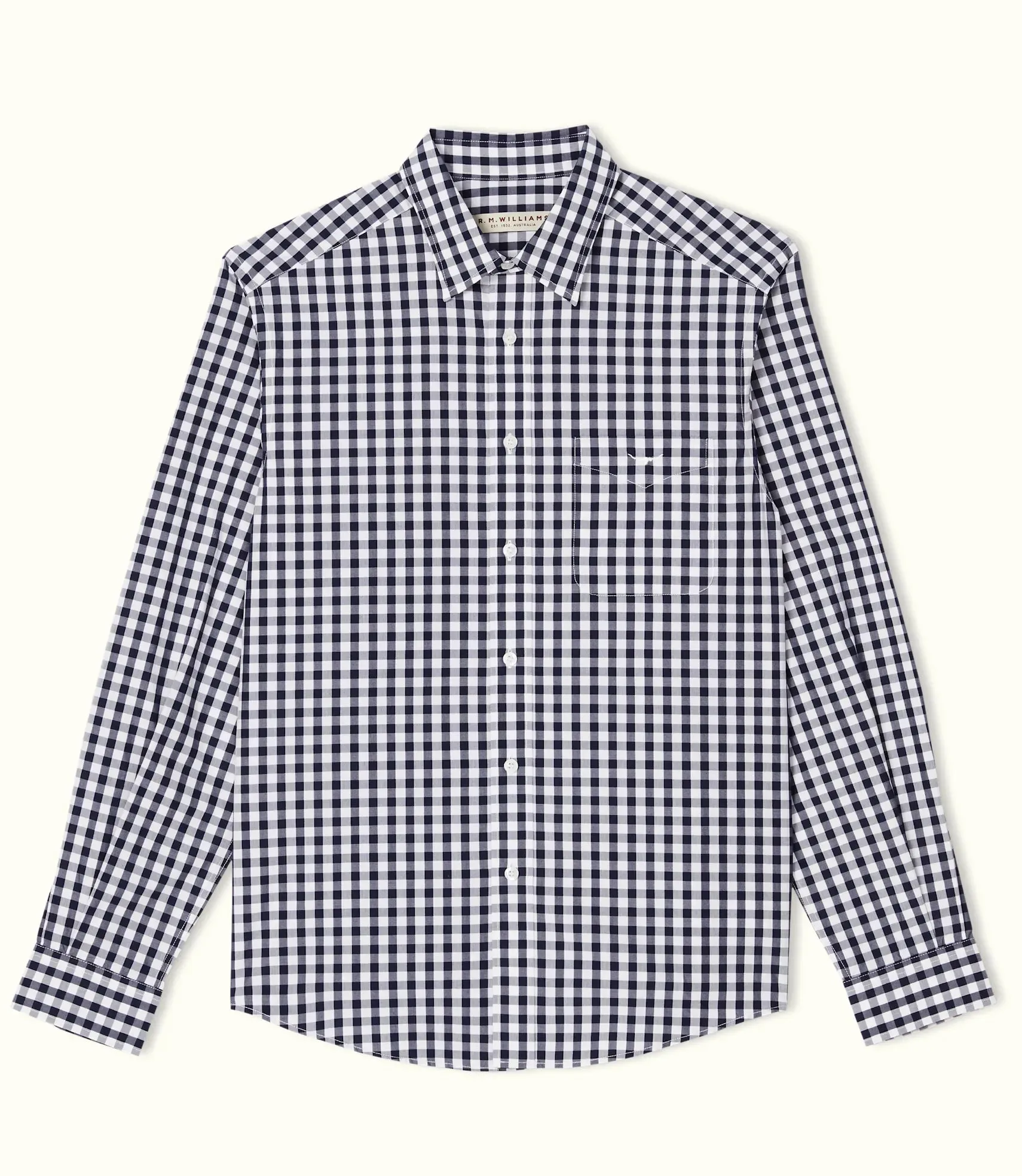 R.M.Williams - Collins Shirt - Check - Navy/White