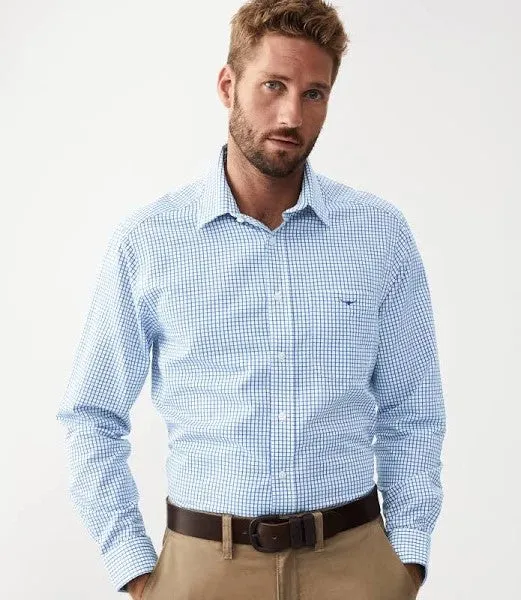 R.M.Williams - Collins Shirt - Check - White/Blue