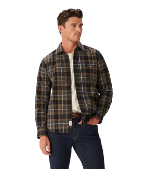 R.M.Williams - Field Flannel Check Overshirt - Khaki Navy