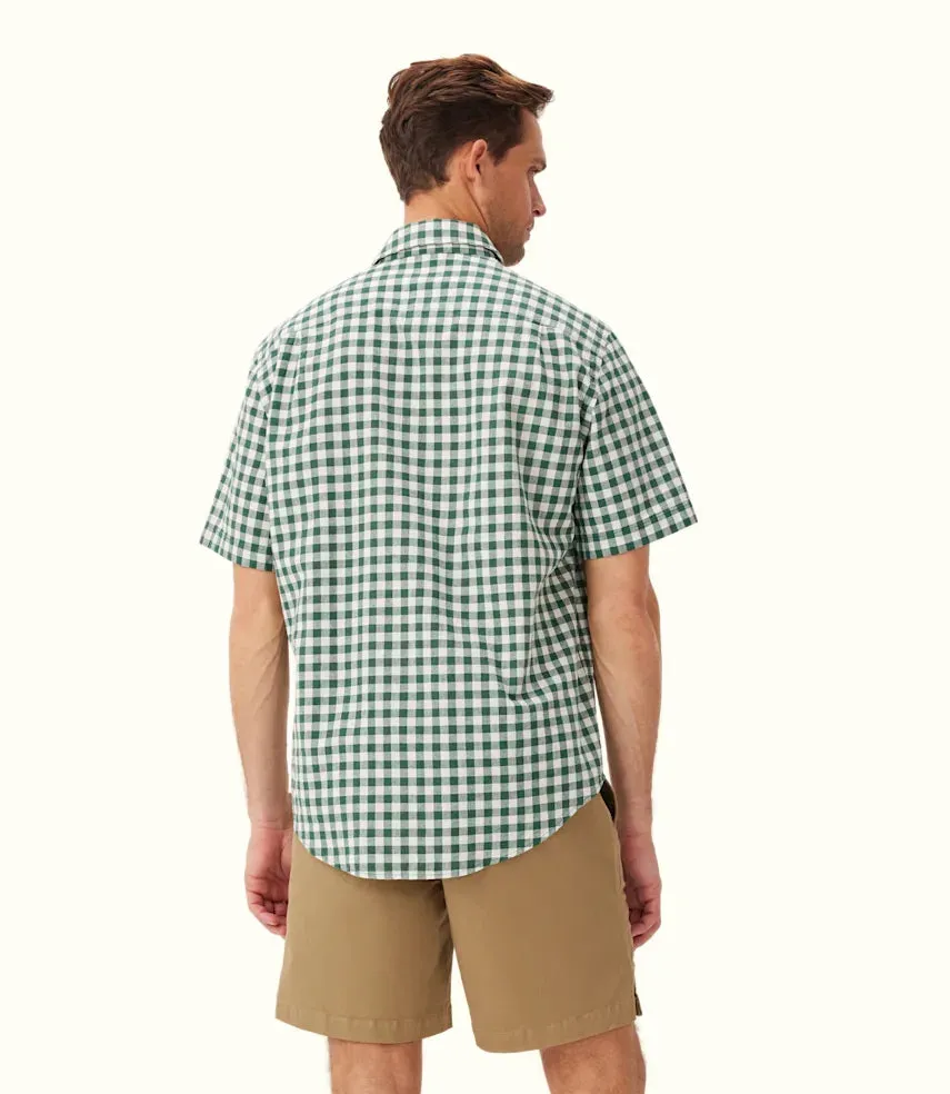 R.M.Williams - Regular Shirt - Check - Short Sleeve - Green & White