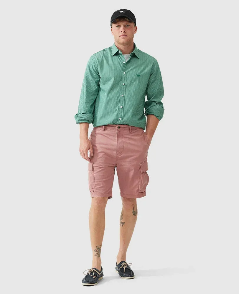 Rodd & Gunn - Balmoral Hill Poplin Shirt - Stripe - Evergreen