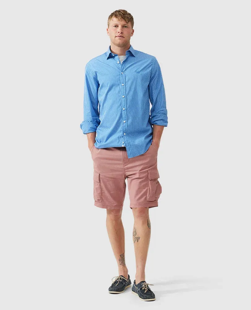 Rodd & Gunn - Balmoral Hill Poplin Shirt - Stripe - Ocean Blue