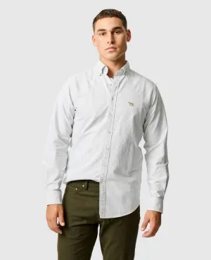 Rodd & Gunn - Gunn Oxford Shirt - Stripe - Khaki & White