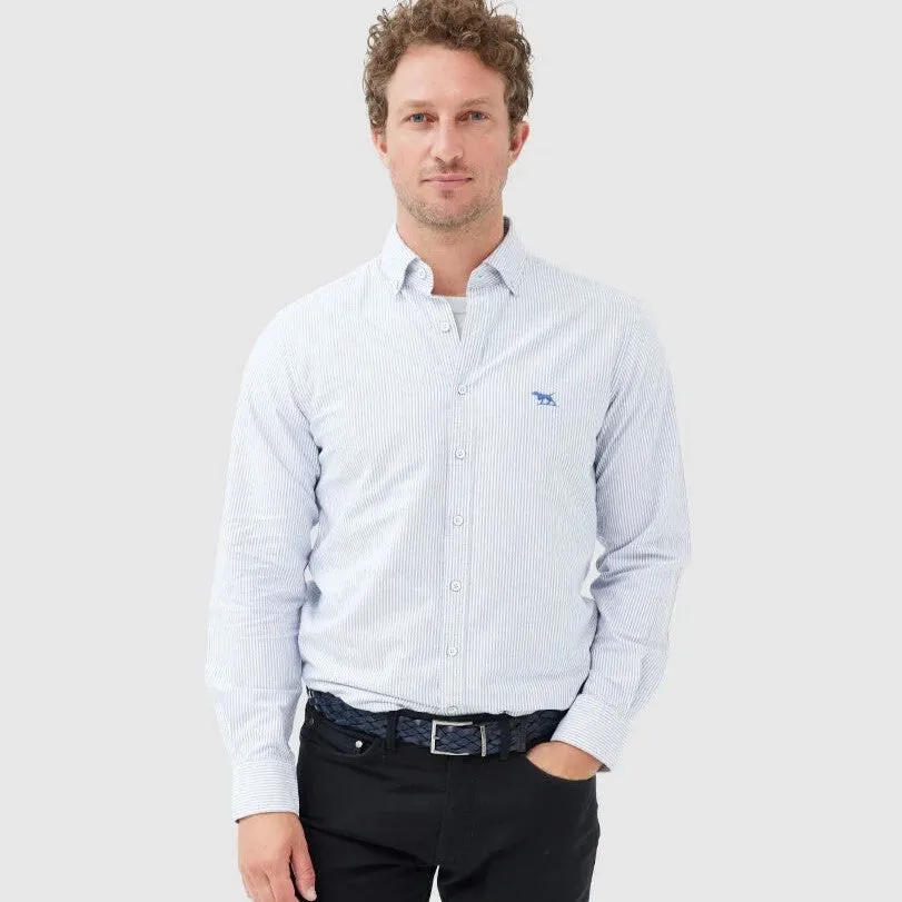 Rodd & Gunn - Gunn Oxford Shirt - Stripe - Royal Blue & White