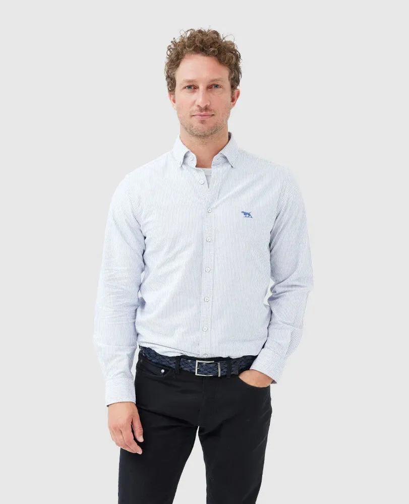 Rodd & Gunn - Gunn Oxford Shirt - Stripe - Royal Blue & White