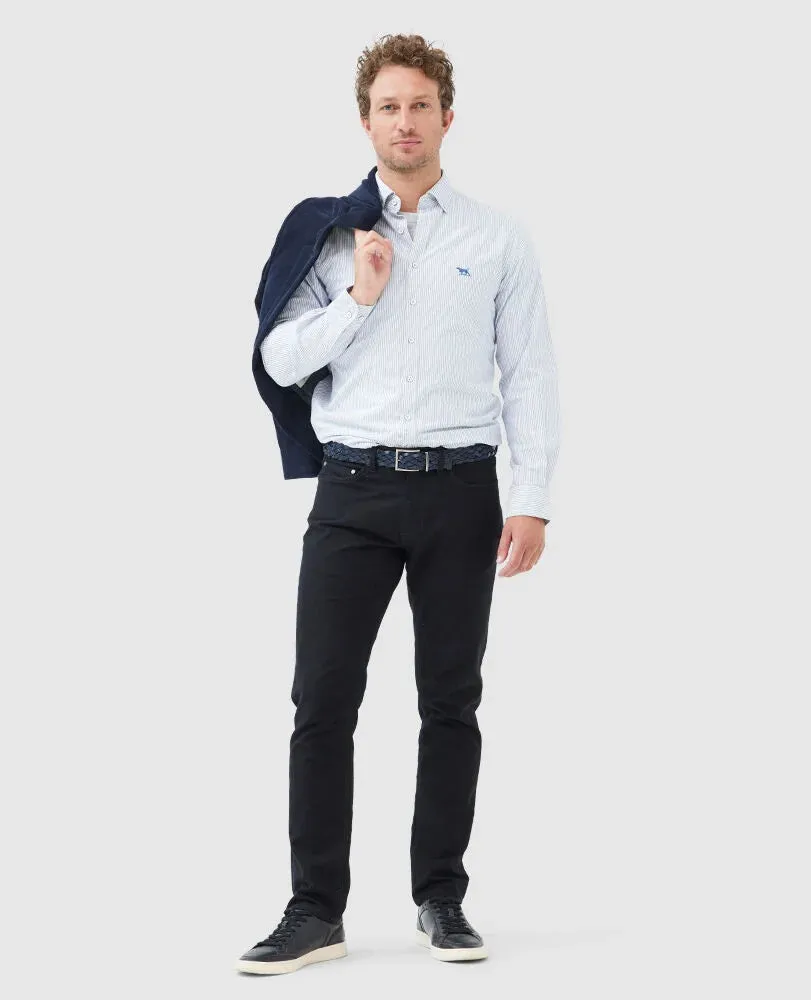 Rodd & Gunn - Gunn Oxford Shirt - Stripe - Royal Blue & White