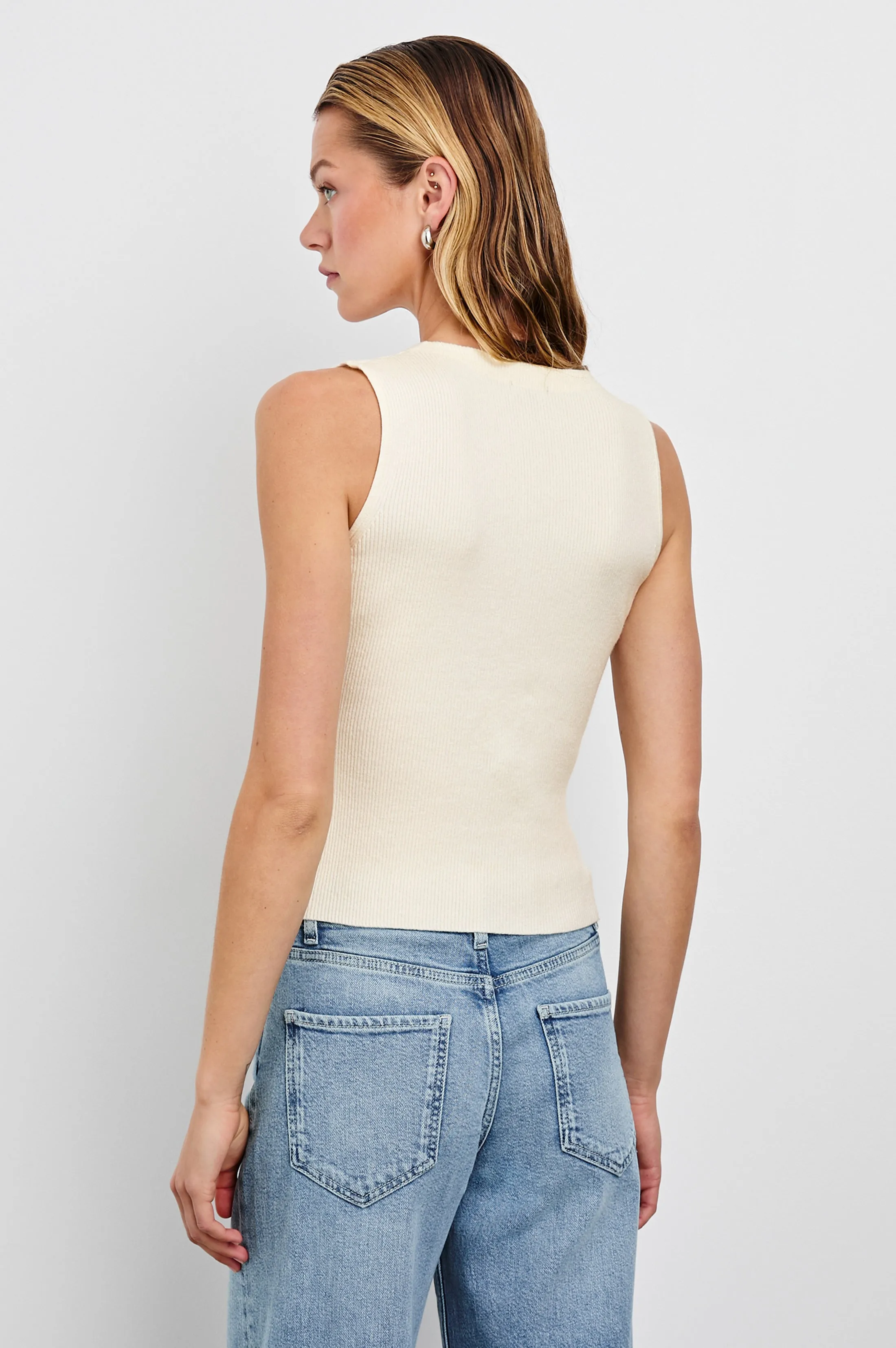 ROSA VEST - IVORY Rails