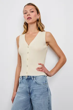 ROSA VEST - IVORY Rails