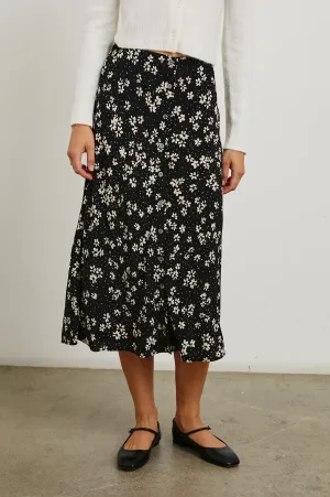 ROSETTA SKIRT - NOIR FLORAL Rails