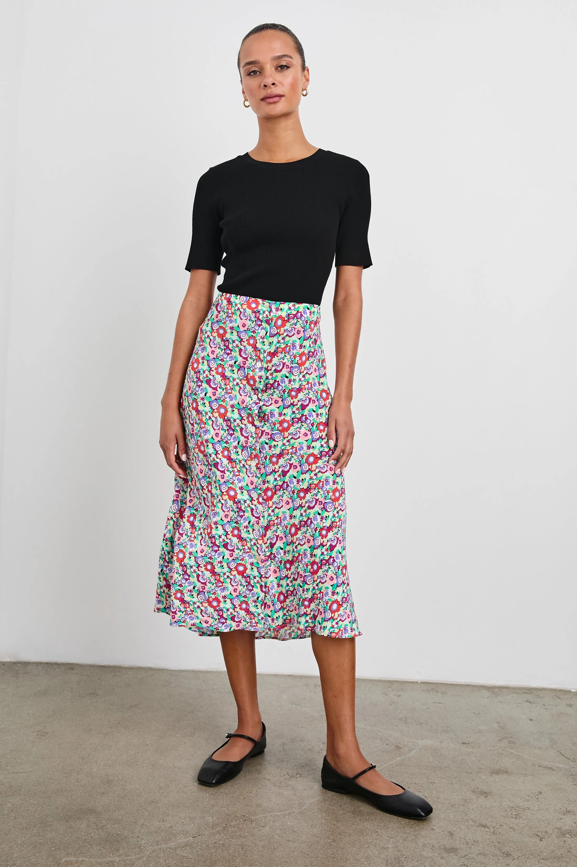 ROSETTA SKIRT - OVERSIZED MULTI FLORAL Rails