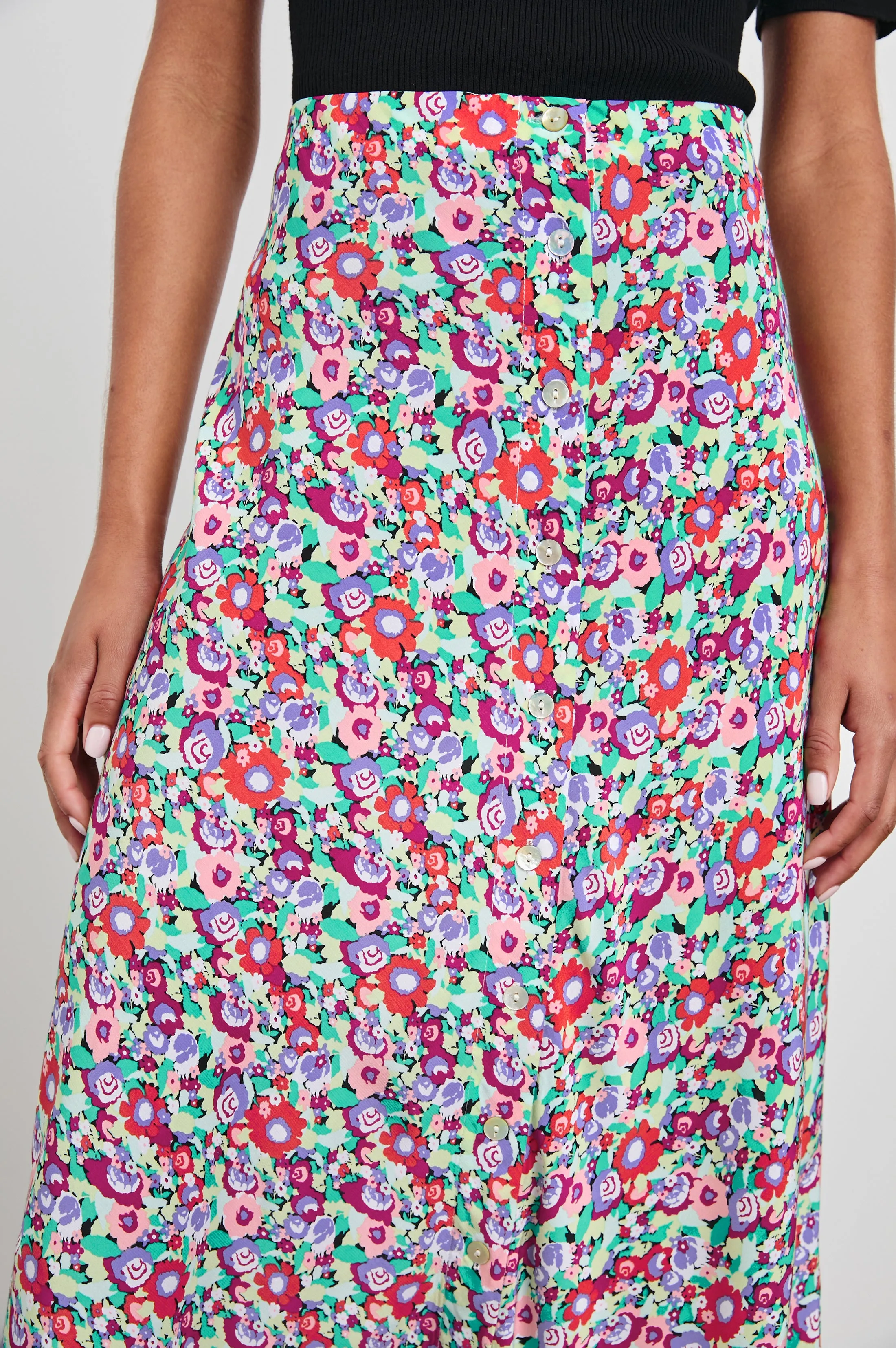 ROSETTA SKIRT - OVERSIZED MULTI FLORAL Rails