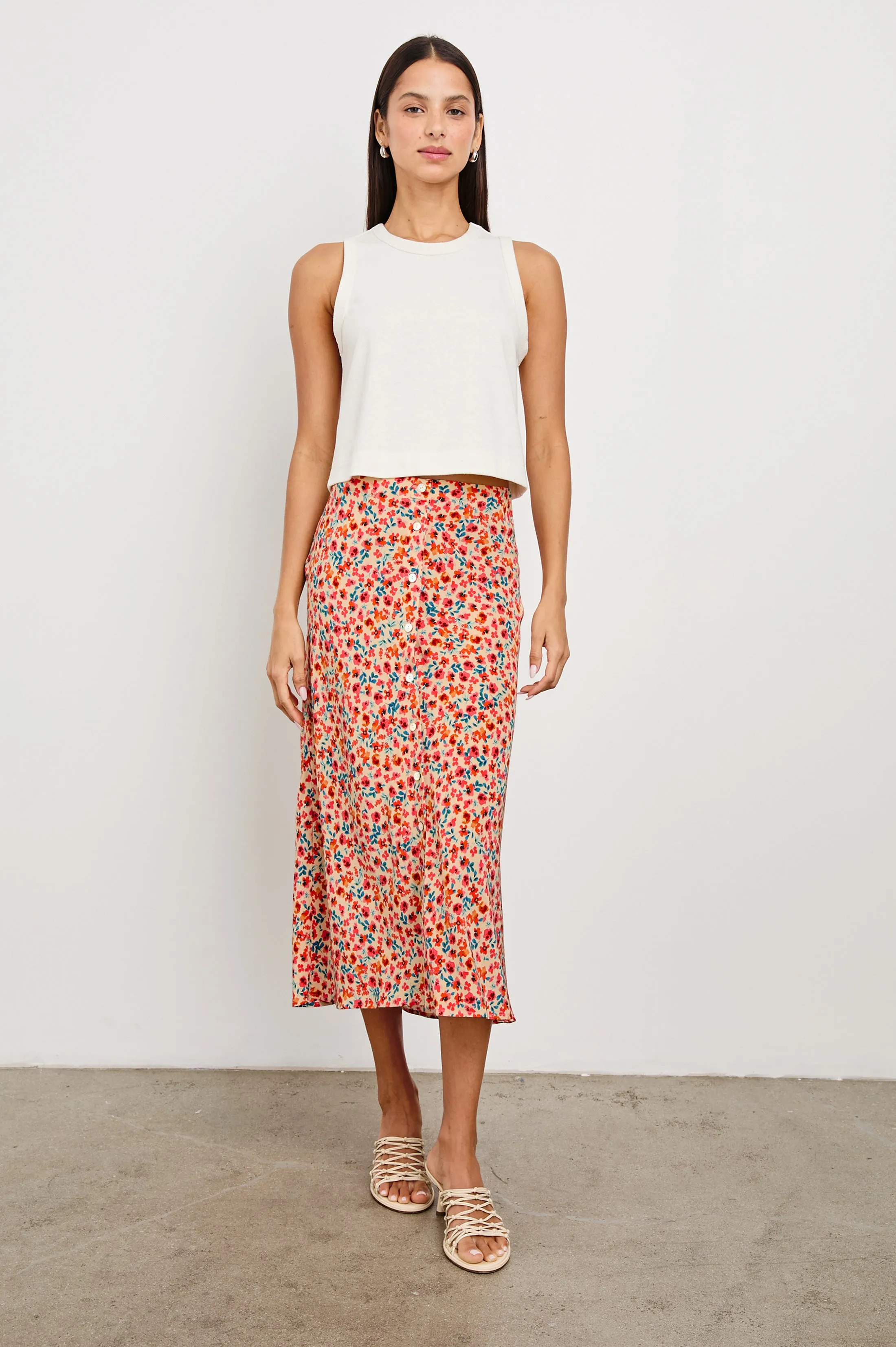 ROSETTA SKIRT - RED POSY Rails