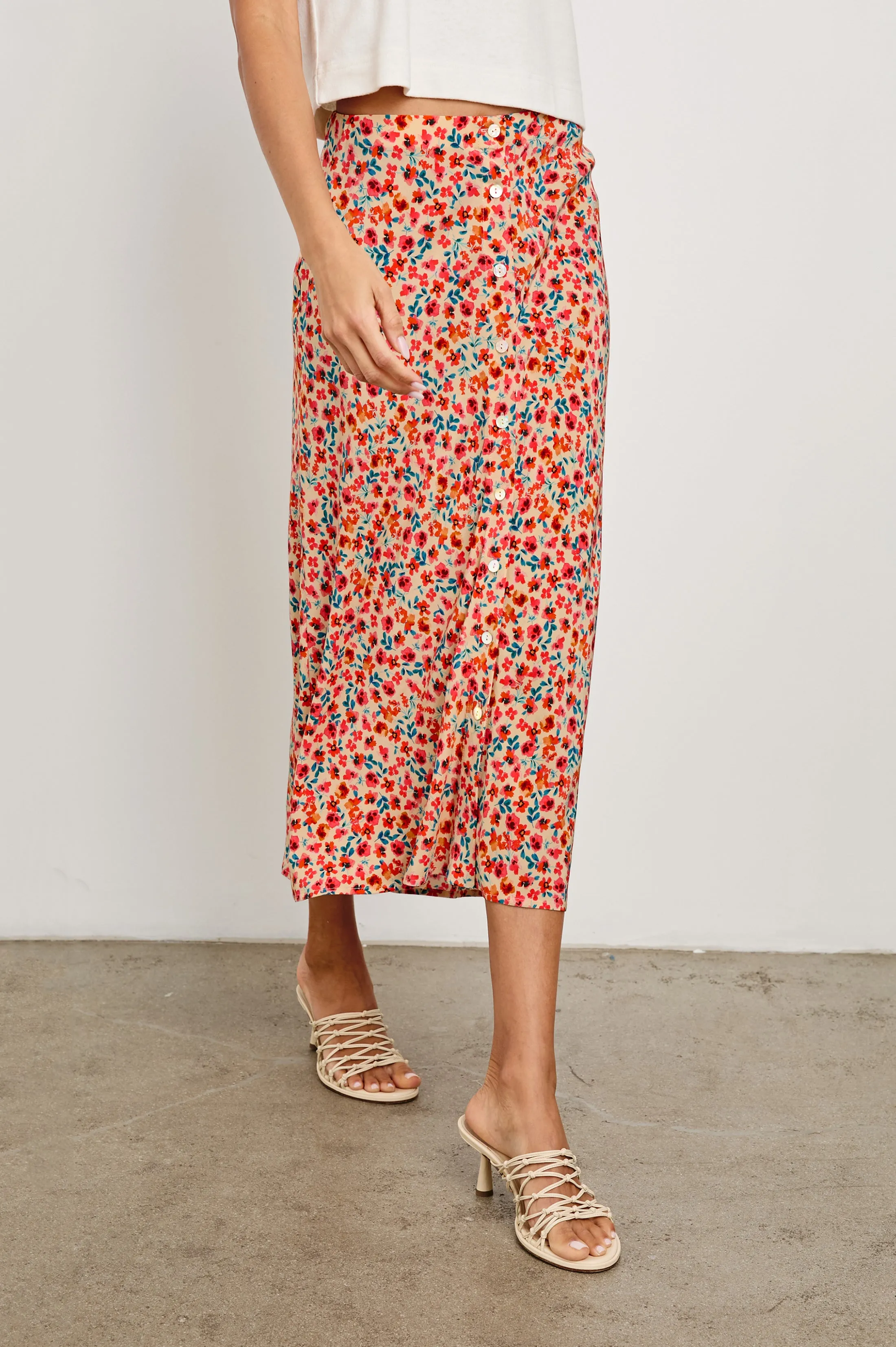 ROSETTA SKIRT - RED POSY Rails