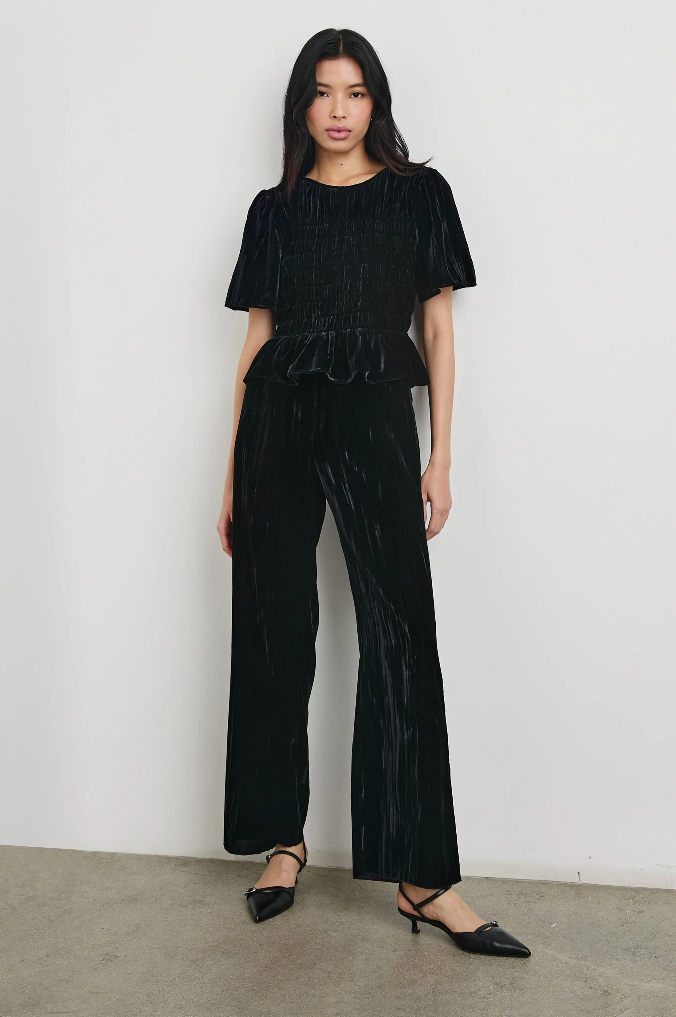 ROSIE TOP - BLACK VELVET Rails