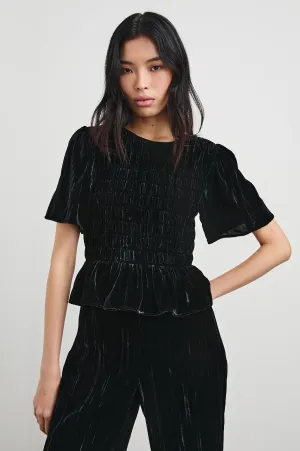 ROSIE TOP - BLACK VELVET Rails