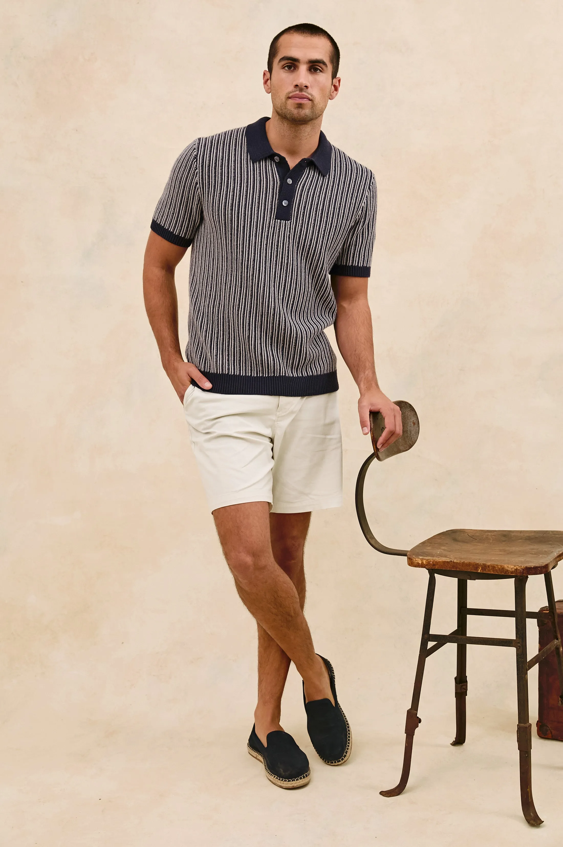 ROYCE POLO SHIRT - NAVY GREY Rails