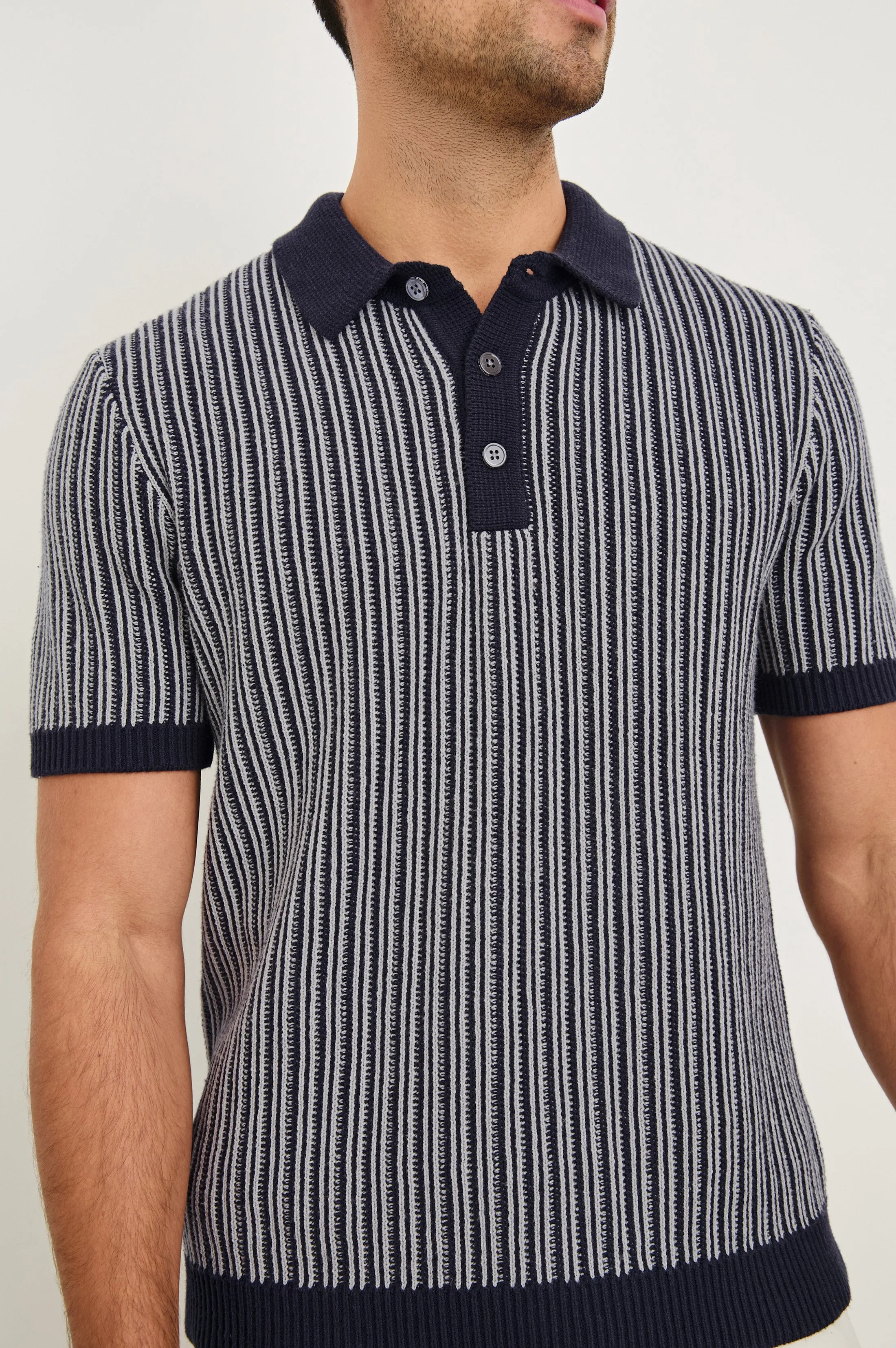 ROYCE POLO SHIRT - NAVY GREY Rails
