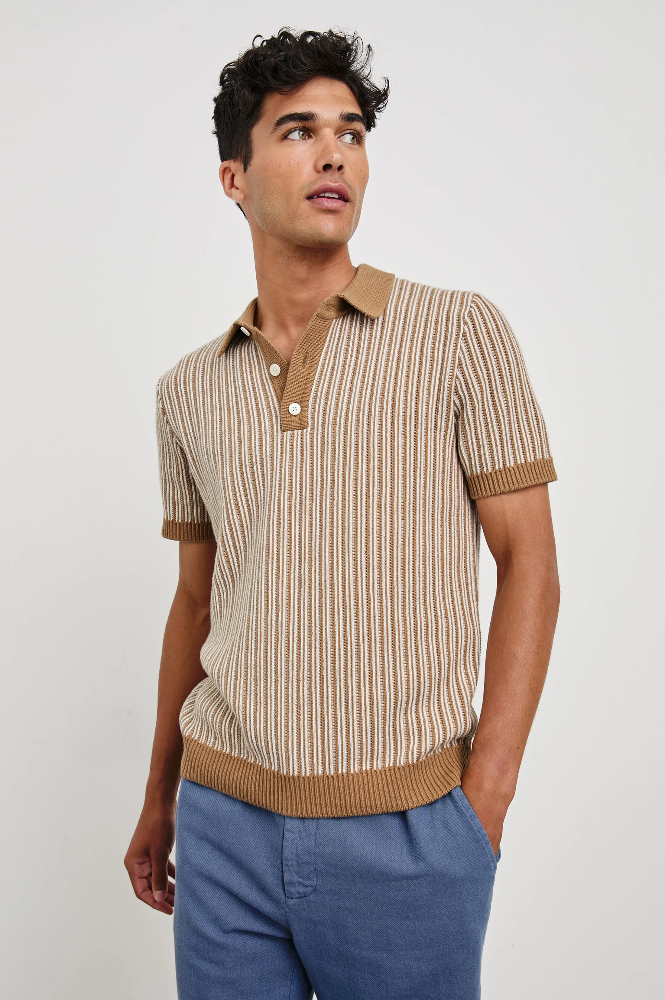 ROYCE POLO SHIRT - TAWNY WHITE Rails