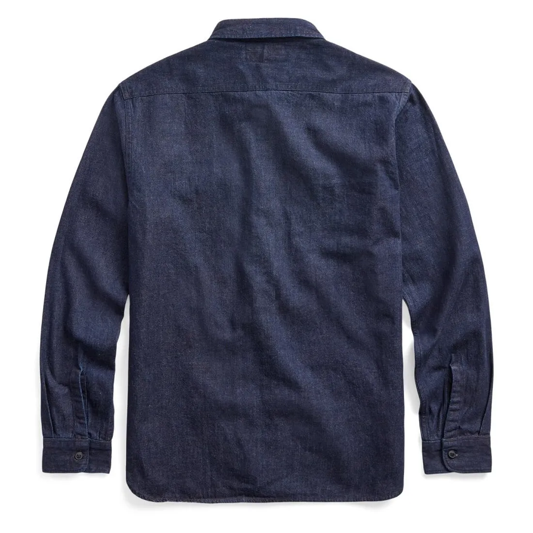 RRL by Ralph Lauren Indigo Cotton-Linen Denim Workshirt Rinse Wash