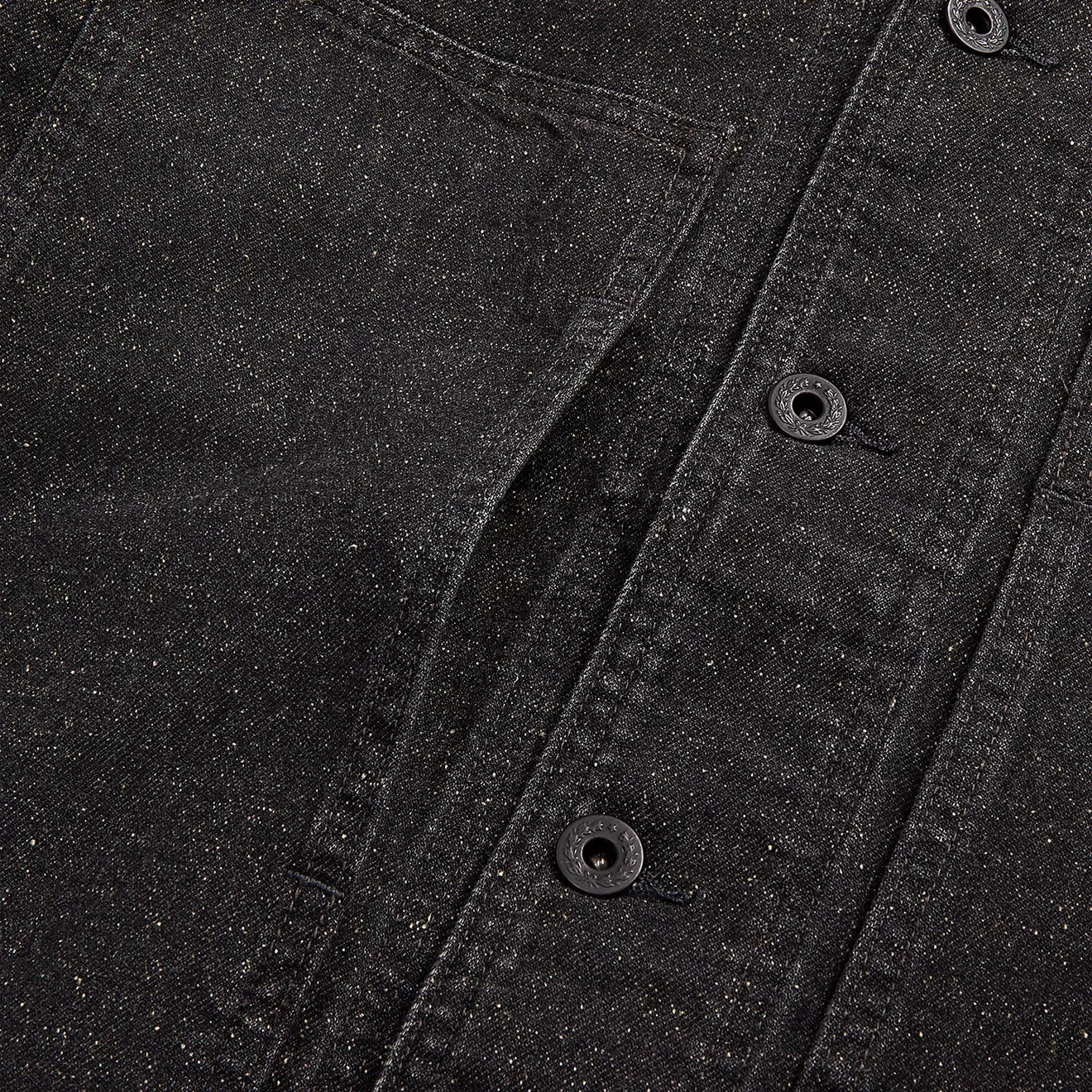 RRL by Ralph Lauren Jaspe Denim Shirt Jacket Black