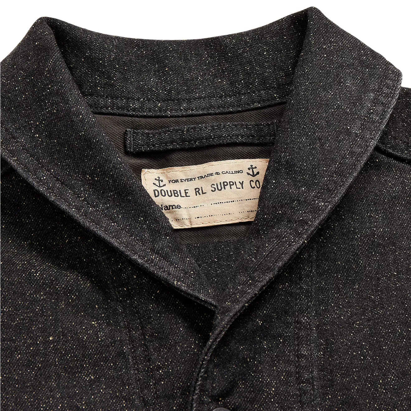 RRL by Ralph Lauren Jaspe Denim Shirt Jacket Black