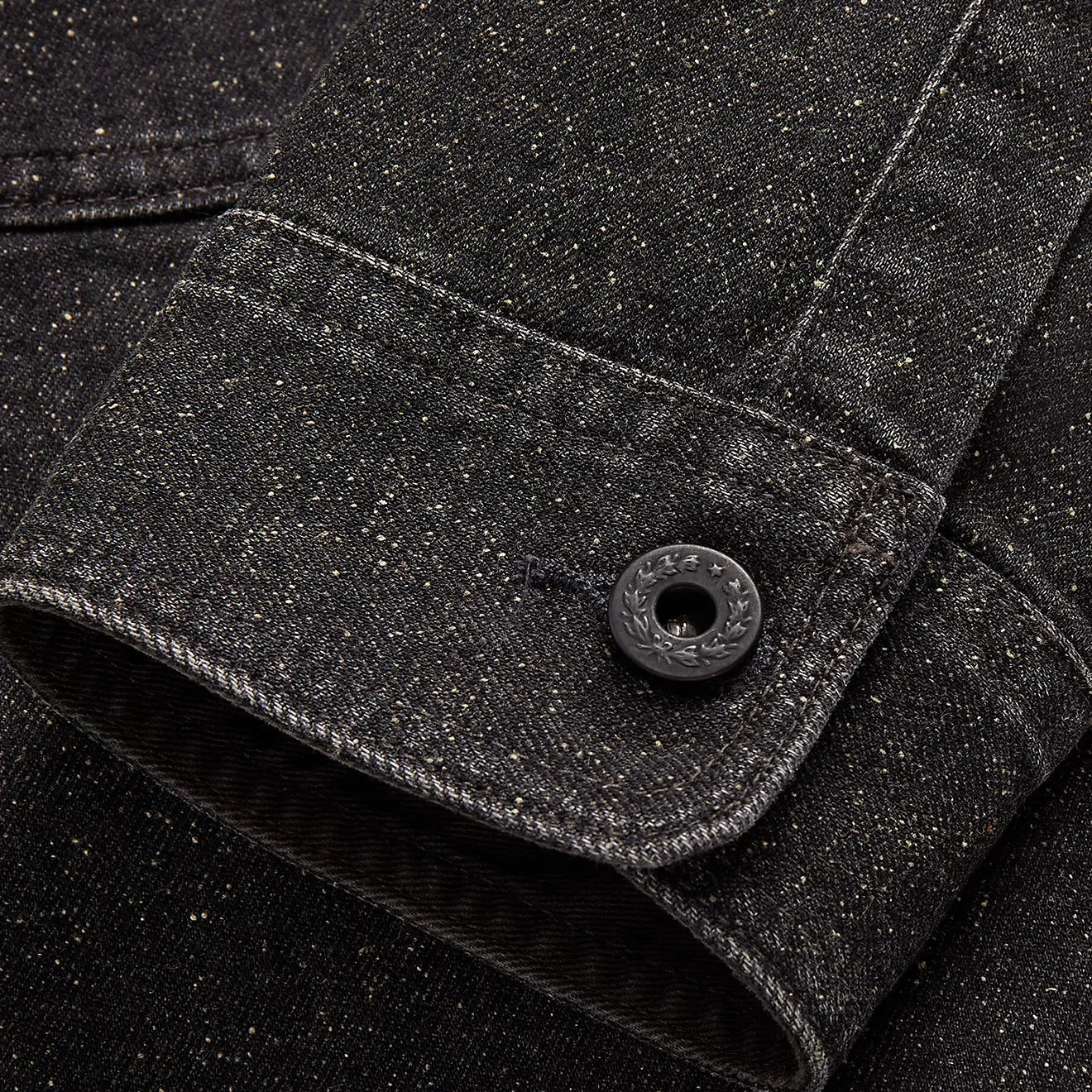RRL by Ralph Lauren Jaspe Denim Shirt Jacket Black