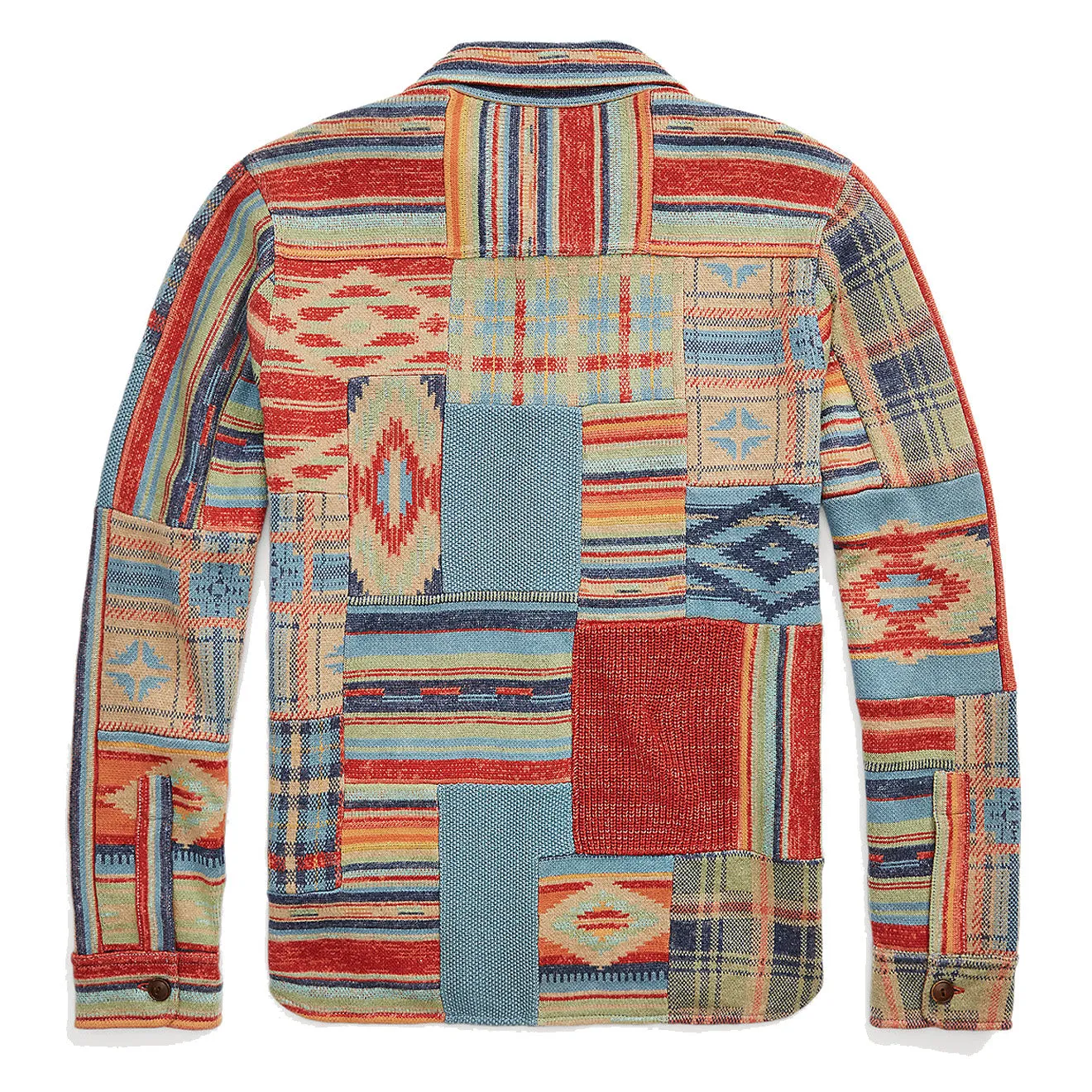 RRL by Ralph Lauren Patchwork Workshirt Jumper Rust Multi