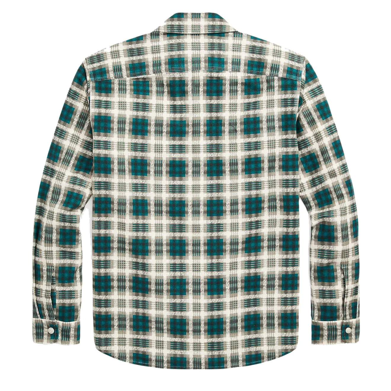 RRL by Ralph Lauren Plaid-Print Chamois Workshirt Green Multi