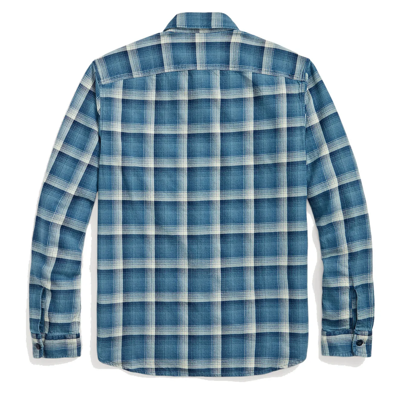 RRL by Ralph Lauren Plaid Twill Workshirt Indigo / Cream