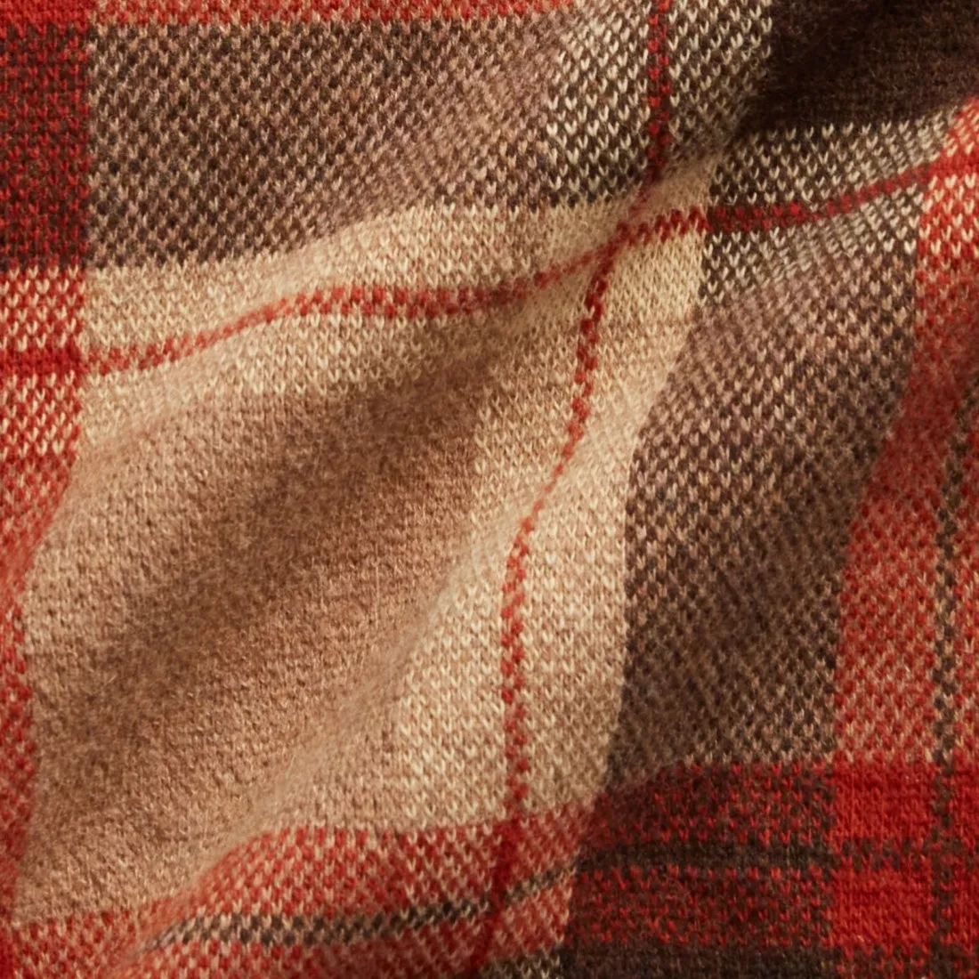 RRL by Ralph Lauren Plaid Wool Workshirt Jumper Orange Tan Multi