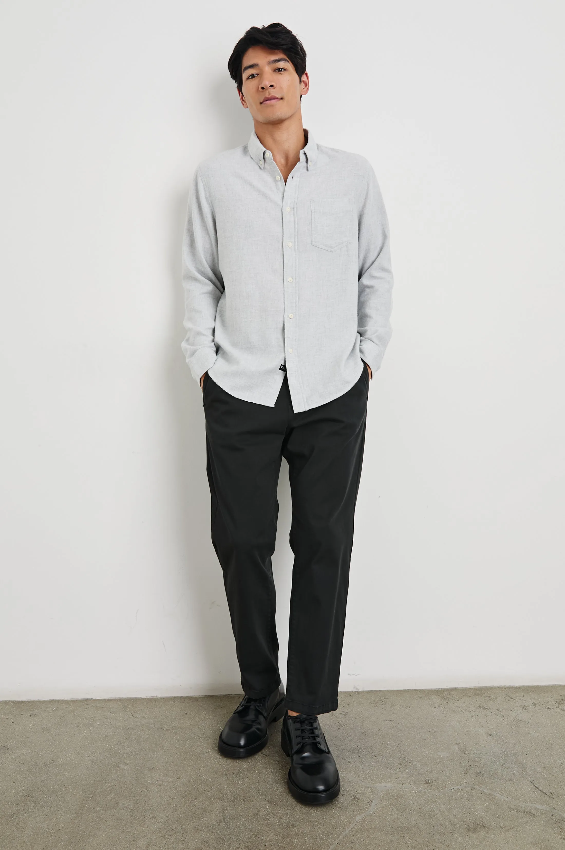 RUNSON SHIRT - HEATHER GREY Rails